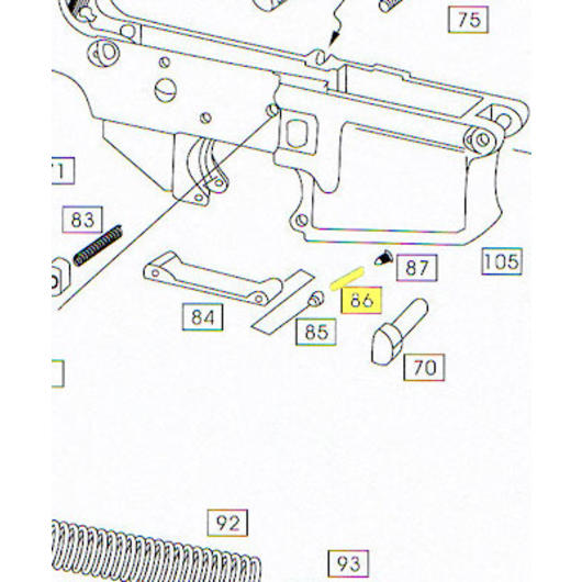 Wei-ETech M4 Part #086 Trigger Guard Spring