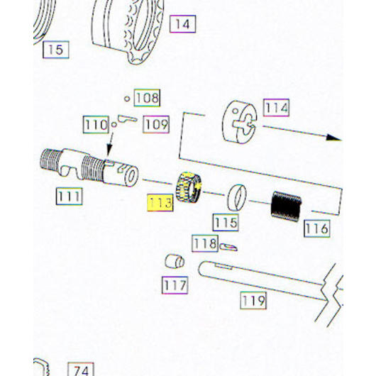 Wei-ETech M4 Part #113 Hop-Up Adjustment Knob
