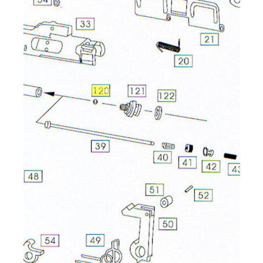 Wei-ETech M4 Part #120 Valve Guide Rod Housing Part A