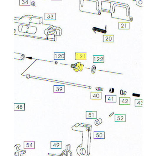 Wei-ETech M4 Part #121 Valve Guide Rod Housing End Cover