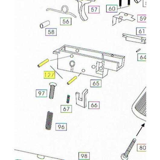 Wei-ETech M4 Part #127 Trigger Assembly Pins (2)