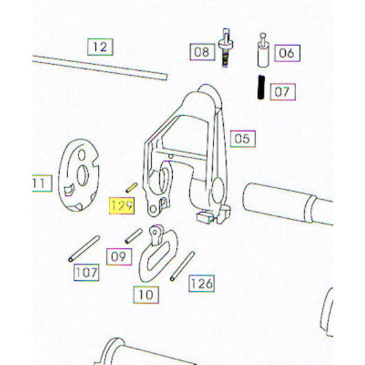 Wei-ETech M4 Part #129 Gas Tube Pin