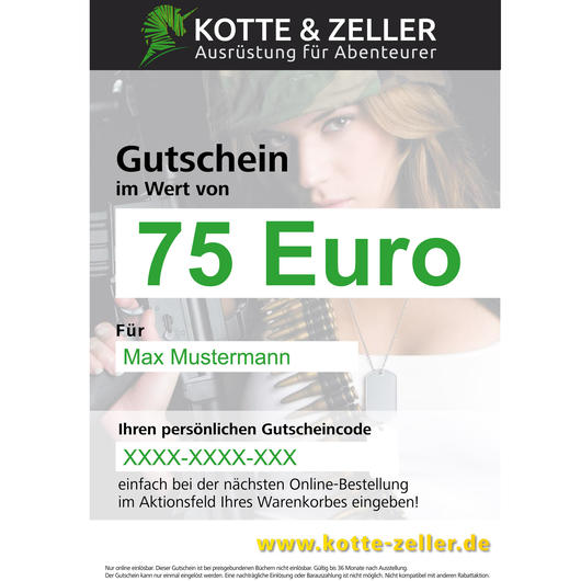 Geschenkgutschein 75,- Euro