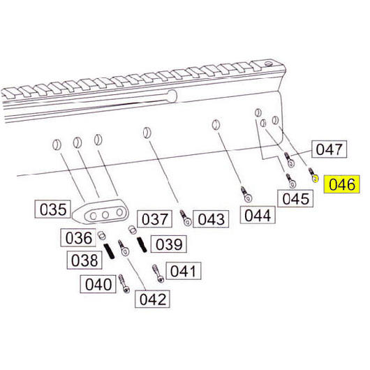 Wei-ETech SOCOM Part #046 Metal Body End Plate Screw A (2x)