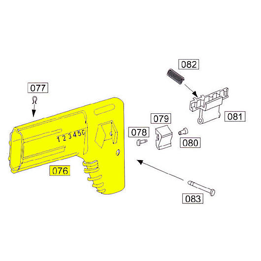 Wei-ETech SOCOM Part #076 Sliding Butt Stock Black