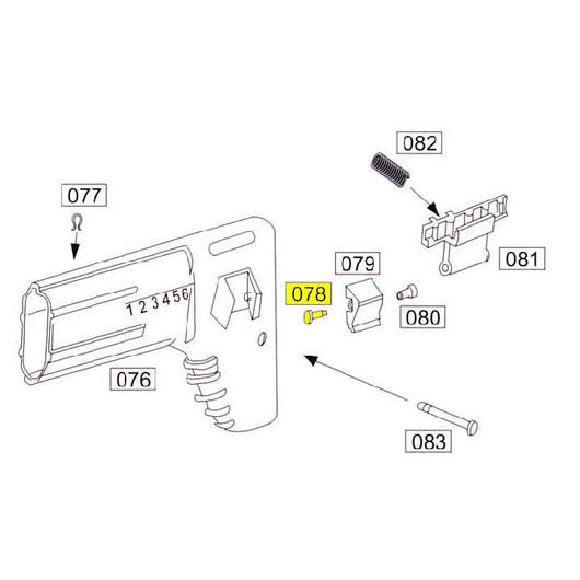 Wei-ETech SOCOM Part #078 Sliding Butt Stock Screw