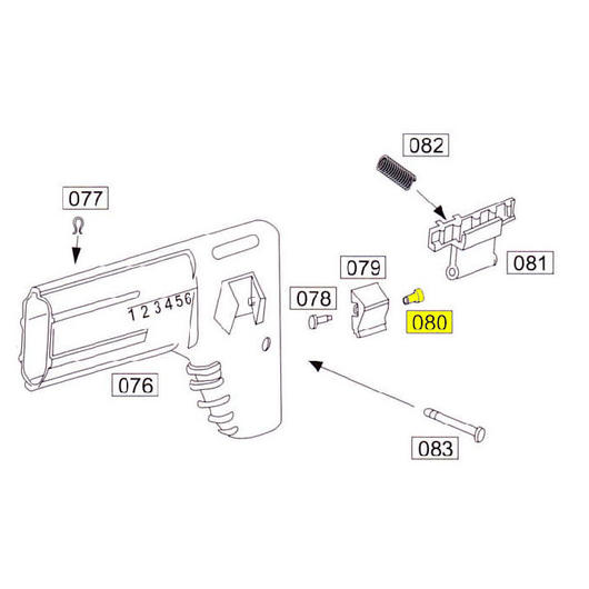 Wei-ETech SOCOM Part #080 Sliding Butt Stock Button