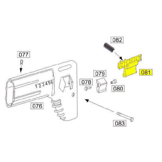 Wei-ETech SOCOM Part #081 Sliding Butt Stock Adjustment