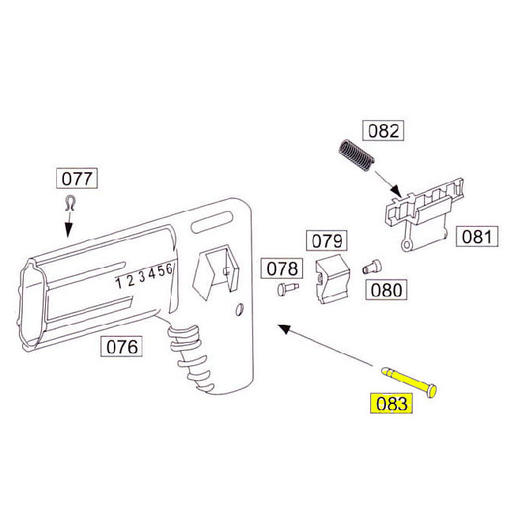 Wei-ETech SOCOM Part #083 Stock End Plate Fixing Pin