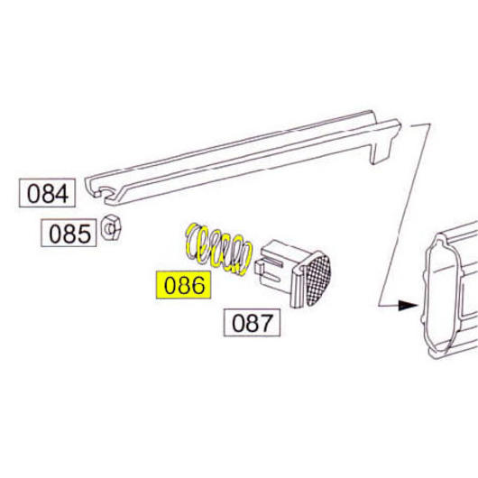 Wei-ETech SOCOM Part #086 Folding Stock Spring