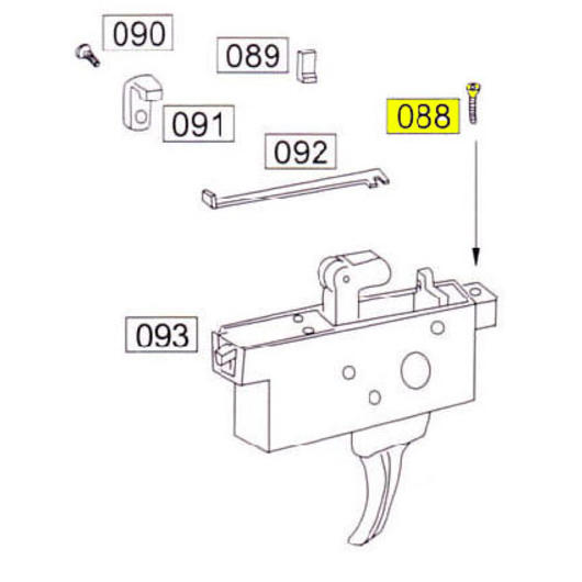 Wei-ETech SOCOM Part #088 Trigger Assembly Screw A