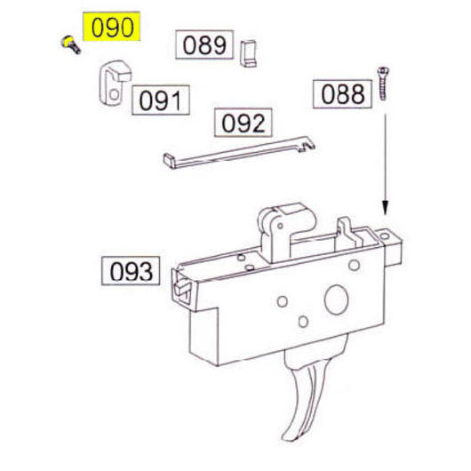 Wei-ETech SOCOM Part #090 Trigger Assembly Screw B