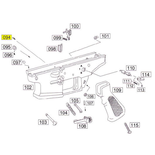 Wei-ETech SOCOM Part #094 Receiver Pin A