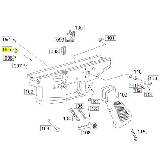 Wei-ETech SOCOM Part #095 Mag Catch Button Right