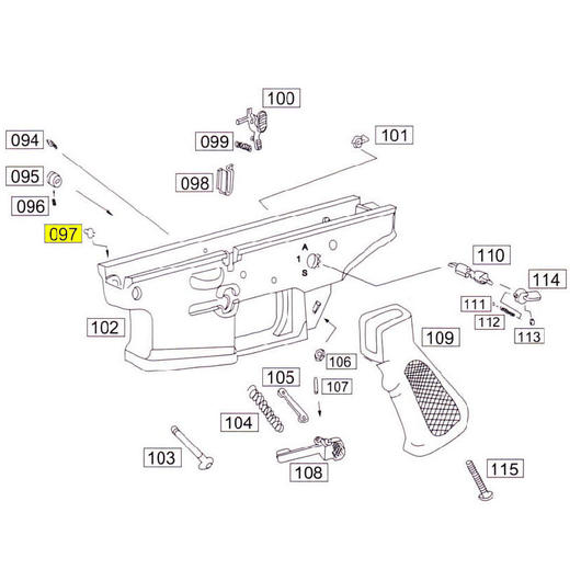 Wei-ETech SOCOM Part #097 Front Receiver Pin Fixing Ring