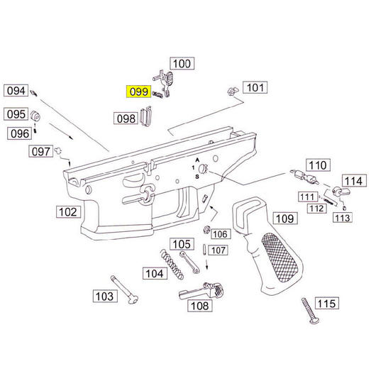 Wei-ETech SOCOM Part #099 Bolt Catch Spring