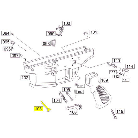 Wei-ETech SOCOM Part #103 Front Receiver Pin