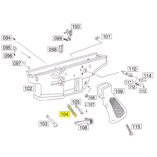 Wei-ETech SOCOM Part Nr.104 Mag Catch Spring