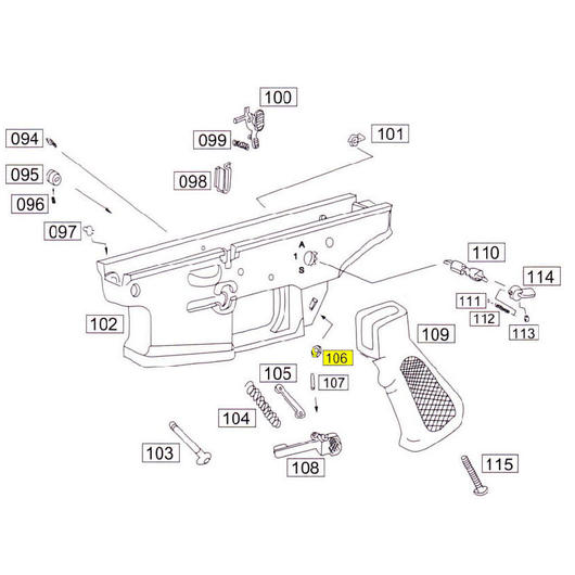 Wei-ETech SOCOM Part #106 Pistol Grip Nut