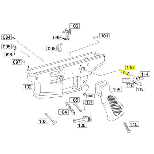 Wei-ETech SOCOM Part #110 Fire Control Selector