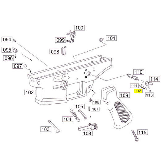 Wei-ETech SOCOM Part #112 Fire Selector Spring